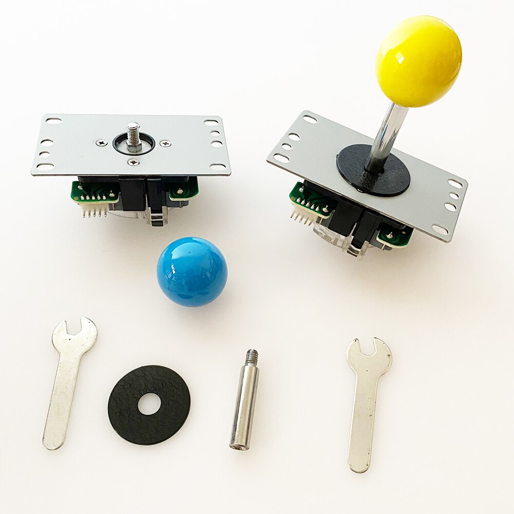 Sanwa-mando para consola de videojuegos, caja de Juego de 2 piezas, joystick, arcade,: 2-yellow-green stick