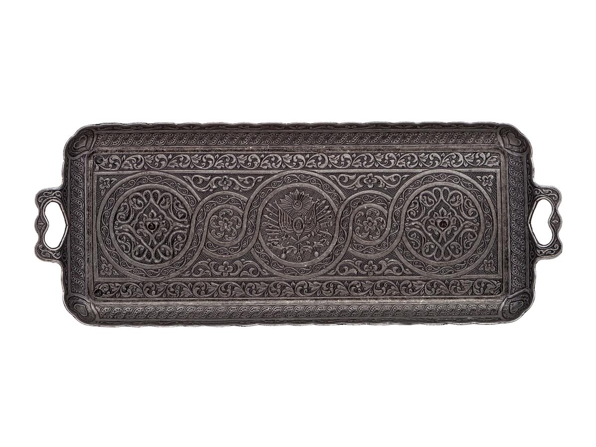 Från istanbul grand bazaar kaffe tid dekorativ kaffefack te bricka autentiska brickor tumlade heminredning 140: Antik silverfärg