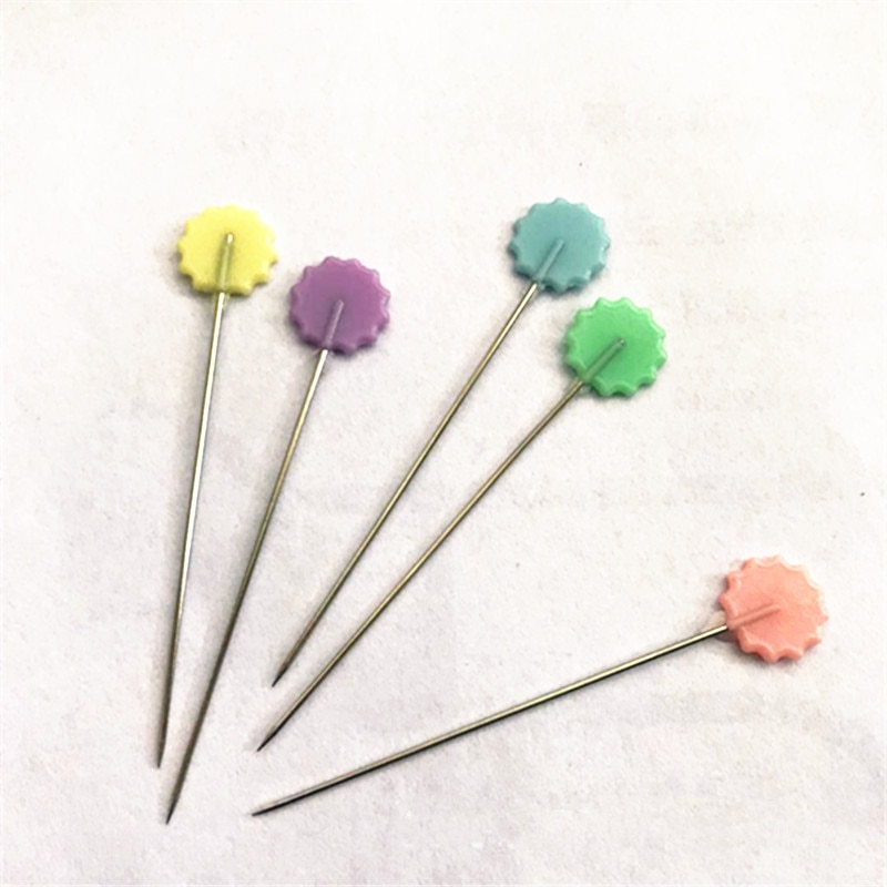 50pcs/Package Patchwork Needle Craft Flower Button Head Pins Embroidery Pins for DIY Quilting Tool Sewing Accessories