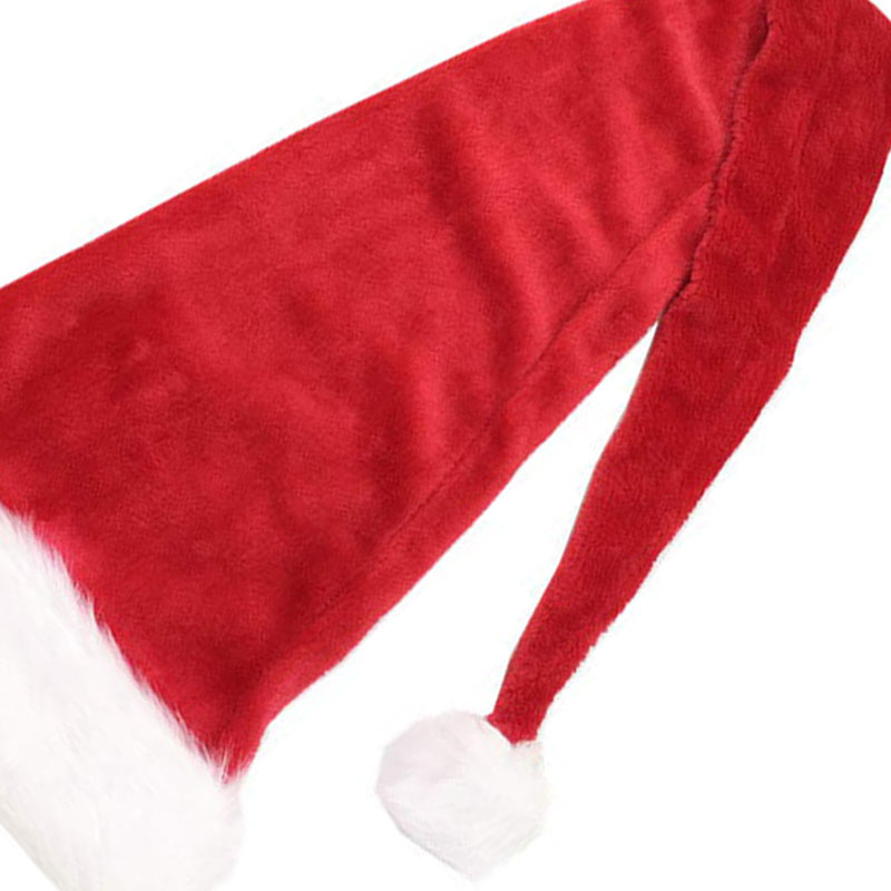 5 fod lang jule-nissehue, overlængde plys jule-nissehue xmas langhale-hue