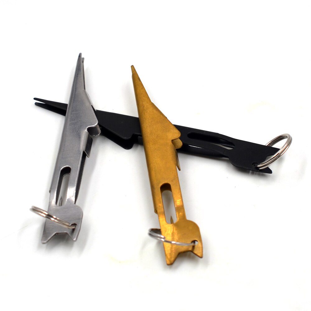 MNFT Quick Nail Knot Tying Tool / Knot Tyer Hook Tier & Hook Eye Cleaner For Fly Fishing Tackle with Retractor Zinger Carabiner