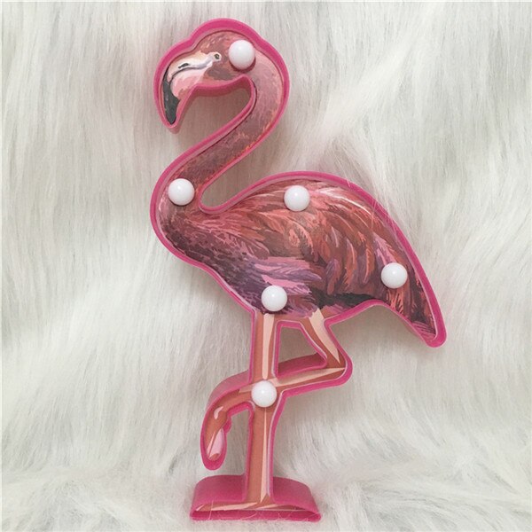Total sød dyrestil batteri natlampe 3d alpaca enhjørning flamingo boligindretning bordlampe sengelampe belysning børn led lys