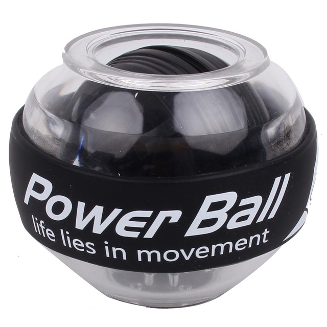 Led håndled bold træner gyroskop forstærker gyro power bold arm træner power ball træningsmaskine gym fitness udstyr: Sort