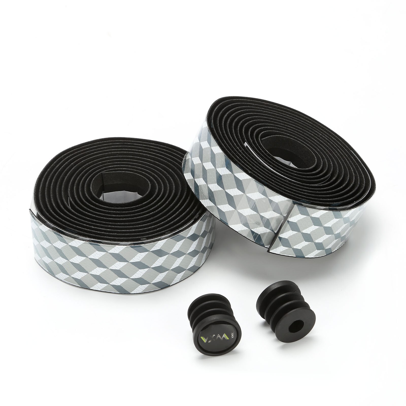 Sykkelstyretape med 2 -stangs plugg landeveissykkel eva bartape vanntett star fade tape wrap sykkeltilbehør 4 farger: Hvit