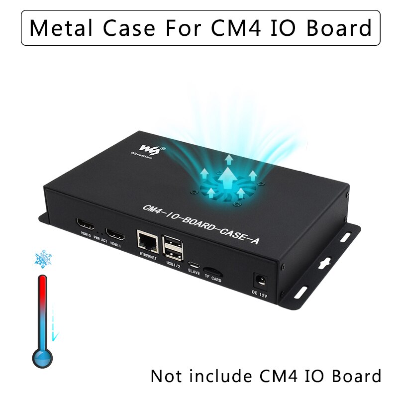 Metal Case For Raspberry Pi Compute Module 4 IO Board With PWM Cooling Fan for Offical Raspberry Pi CM4