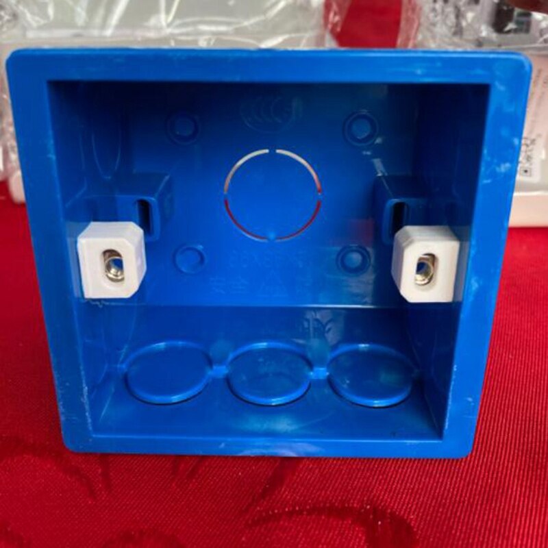 Adjustable 86 Switch Socket Box,Mount Back Dark Box PVC 50mm Depth Wall Switch Wall Socket Mounting Cette BOX,12 PCS