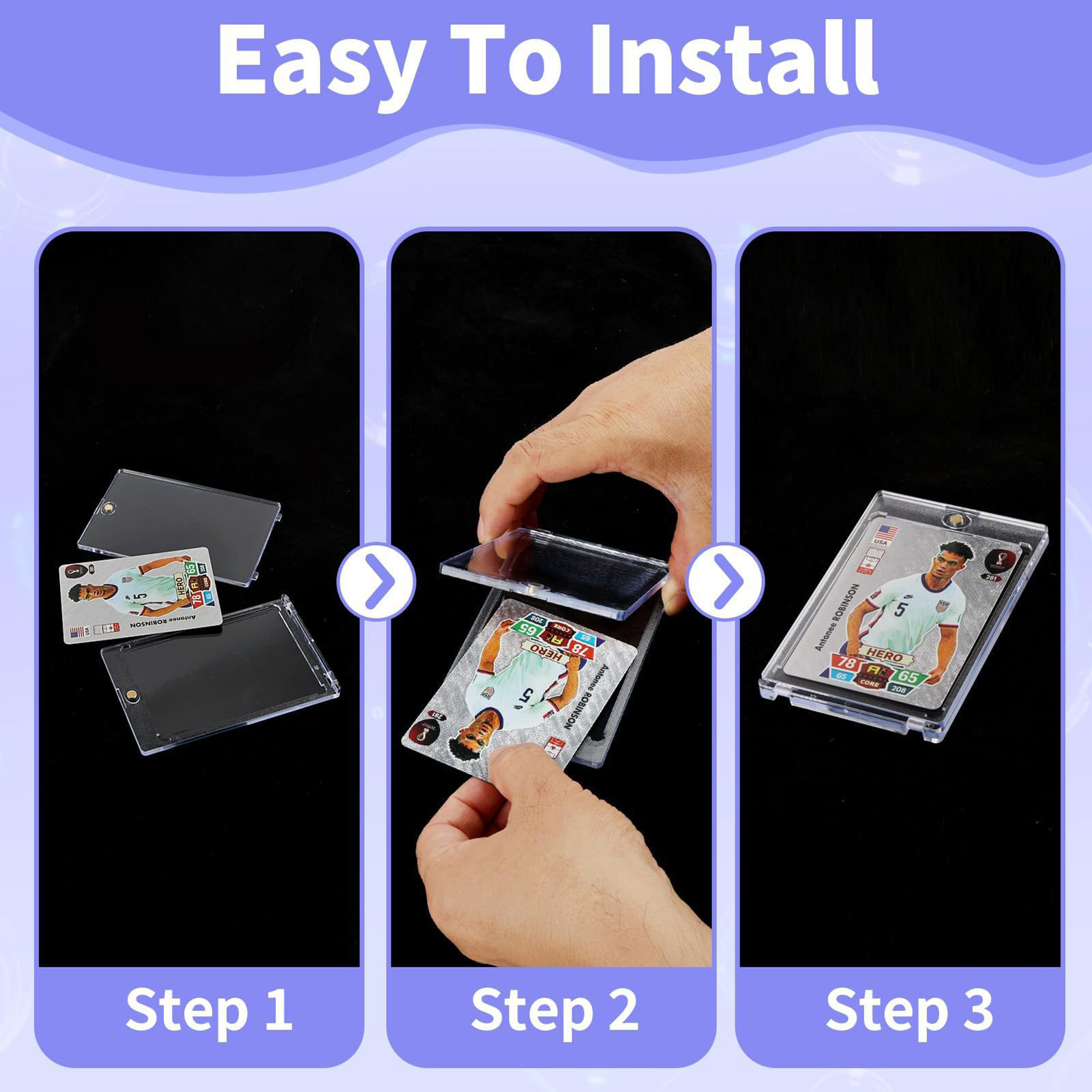 1/6Pcs Magnetic Card Holder Clear Acrylic Photo Protectors Display Case Idol/Sports Star Photo Cards Organizer Year