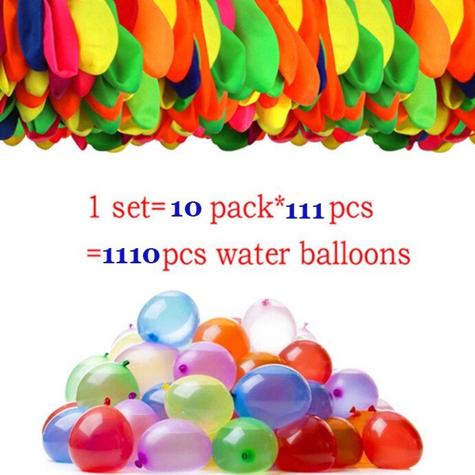 1110Pcs Water Ballonnen Voor Kinderen Jongens Ballonnen Set Party Game Quick Fill Ballon 1110 Bossen Voor Zomer Speelgoed Outdoor strand Speelgoed: 1110 pcs