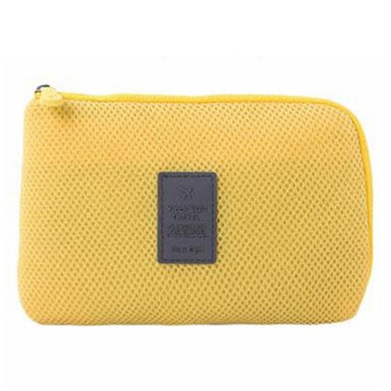 Borsa per accessori da viaggio borsa per Gadget portatile USB digitale organizzatore elettronico custodia per cellulare da viaggio supporto per caricabatterie Mobile: YELLOW