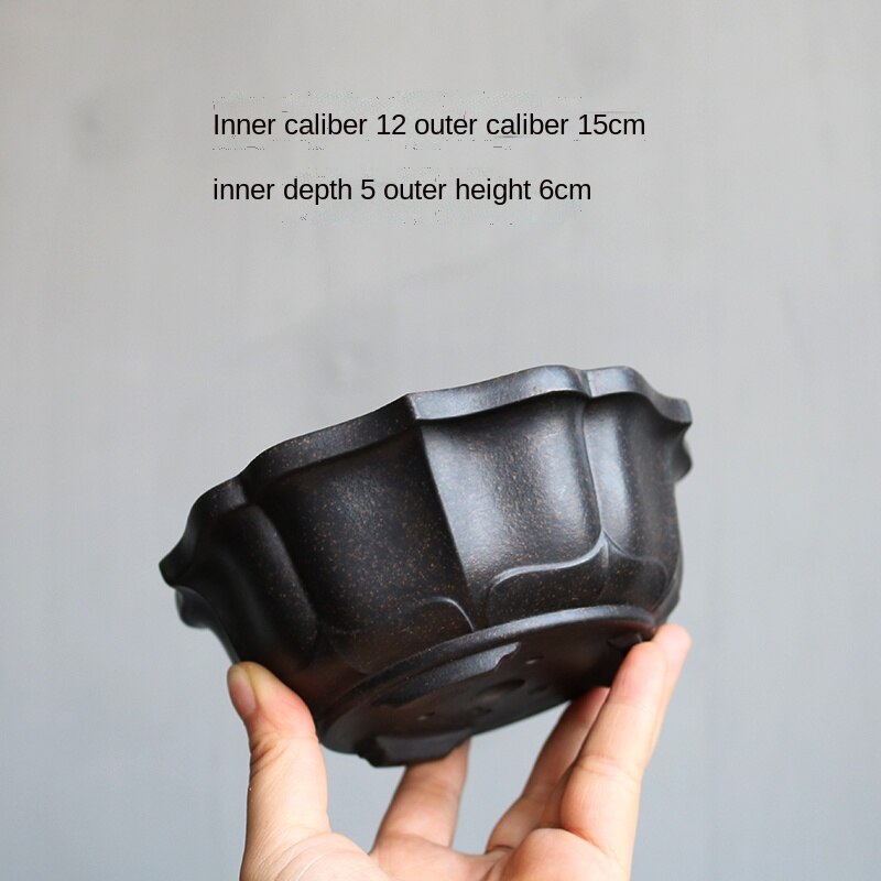 YiXing Purple Sand Flower Pot Bonsai Succulent Flower Pot Chinese-Style Home Flower Pot Desktop Decorative Flower Pot LC485: color11