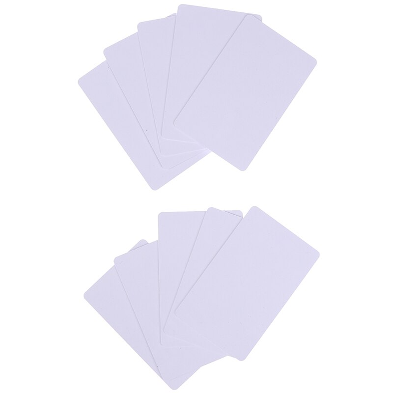 10pcs RFID Key Tag Access Control Card 13.56 MHZ Contactless High Frequency IC Cards White PVC Access Attendance NFC Card