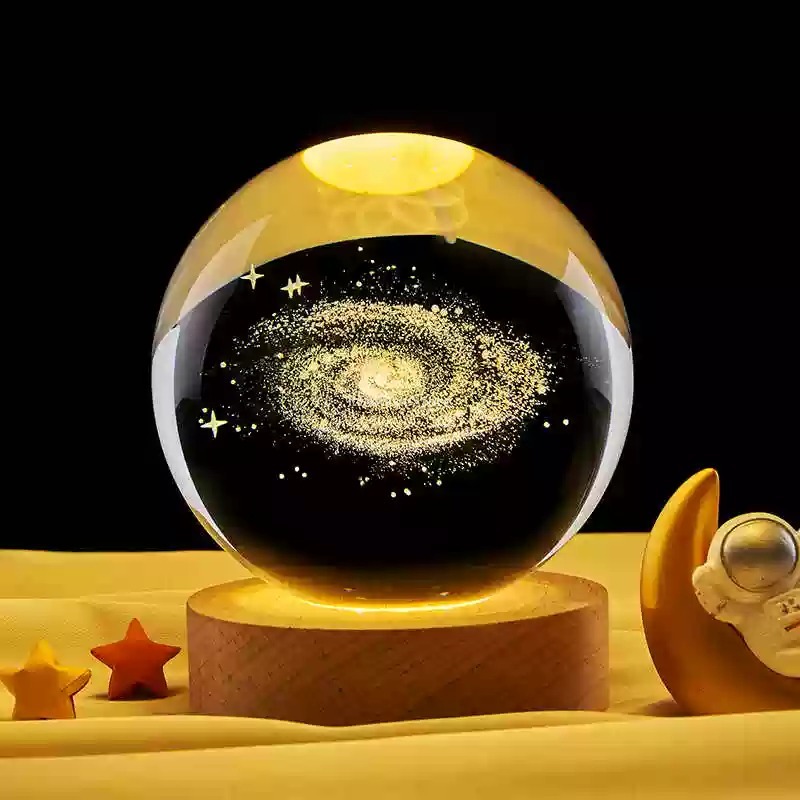 3d kristalllampor lampa glödande planetarisk galax nattlampa kristallkula nattlampor sänglampa heminredning jul