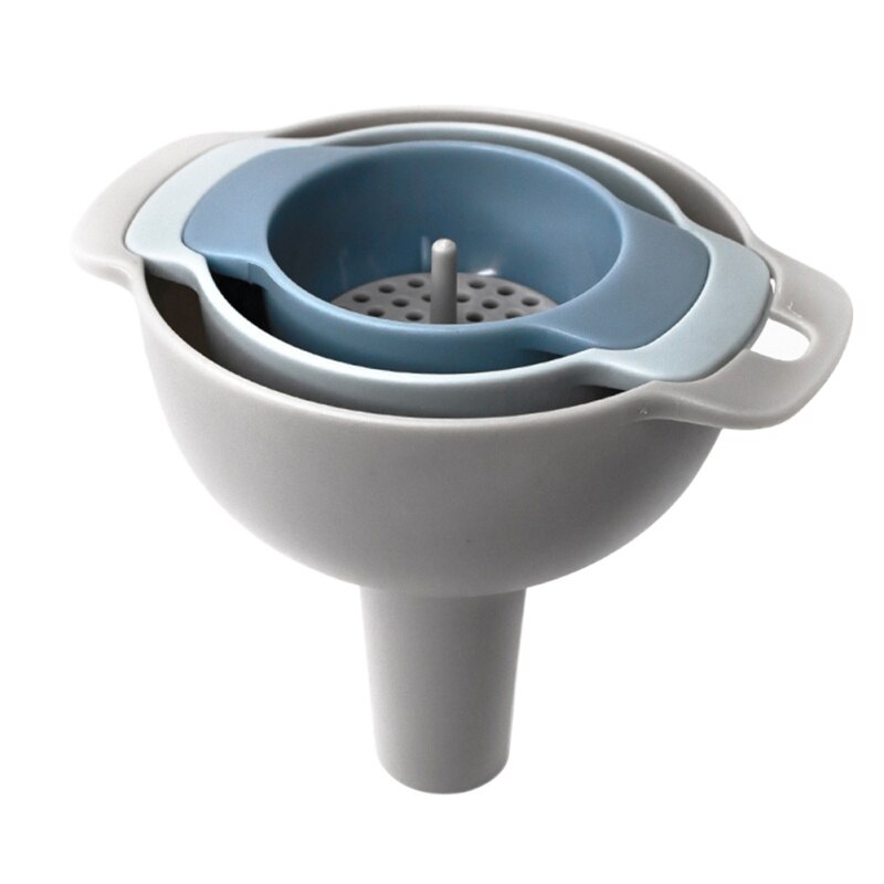 4 in 1 multi-function funnel oil filter set can home oil funnel sub-packaging plastic funnel kitchen tools·