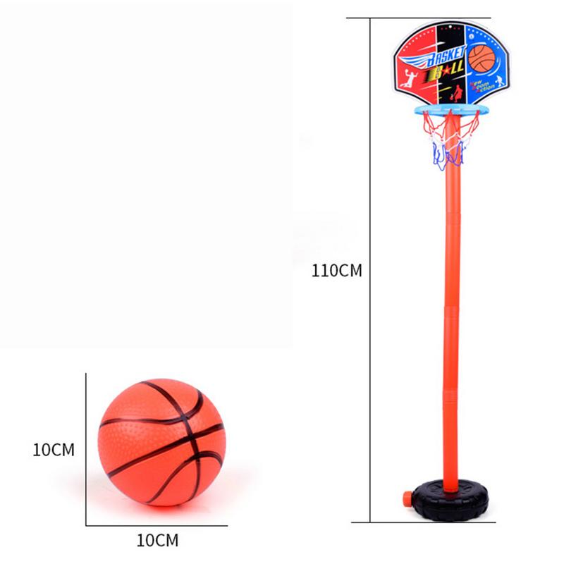 Barns basketställ bärbar korgställning inomhus plast skjutställning för barn justerbar basketleksak för barn: Default Title