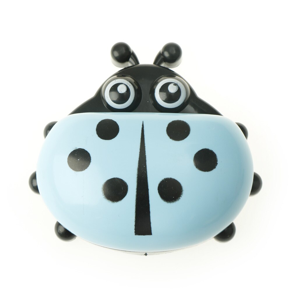 1Pcs Plastic Lieveheersbeestje Zeepkist Leuke Cartoon Reizen Zeepbakje Organizer Kids Badkamer Zeep Houder Met Cover Voor Kinderen: Blauw