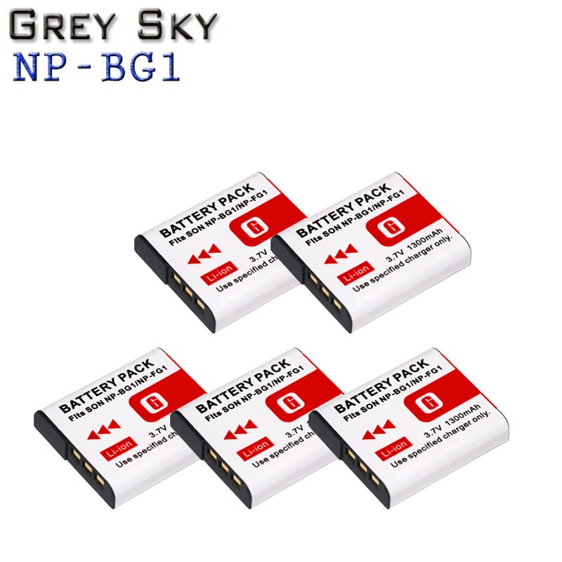 BG1 Batteries For Sony Np Bg1 Battery 1300mAh NP-BG1 For SONY Cyber-Shot DSC-H3 DSC-H7 DSC-H9 DSC-H10 DSC-H20 DSC-H50 DSC-H55: 5 battery