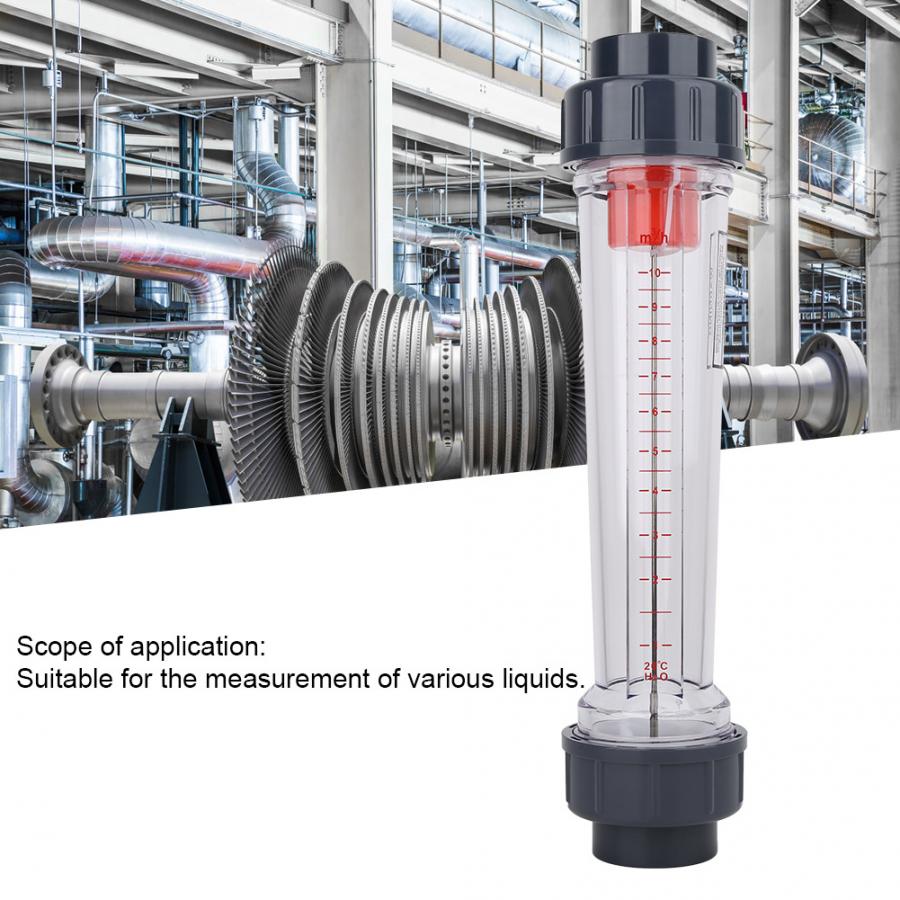 Flowmeter LZS-40 (D) Plastic Tube Type Liquid Flowmeter High Accuracy Waterflow Flowmeter 1-10m/H Range water flow meter