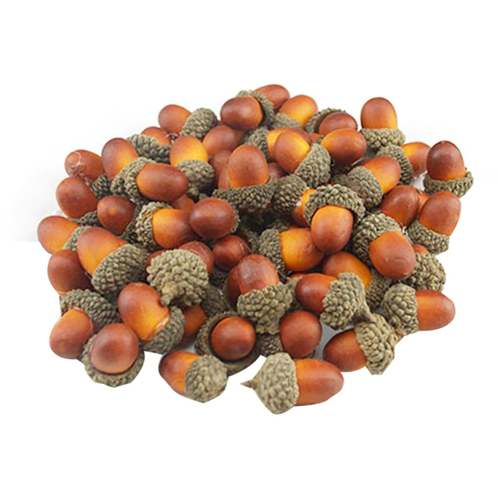 Kerst Decoratie Schuim Pine Cone 20pcs 3cm Mini Kunstmatige Fruit Eikels Bessen Bruiloft Kerstboom Decor Kerst Voelde: A