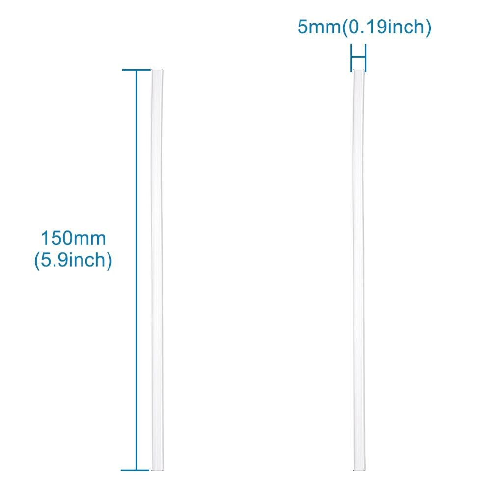 100pcs White PE Plastic Nose Bridge Strip Wire for DIY Mask Making Material,with Galvanized Iron Wire Double Core Inside 100x5mm