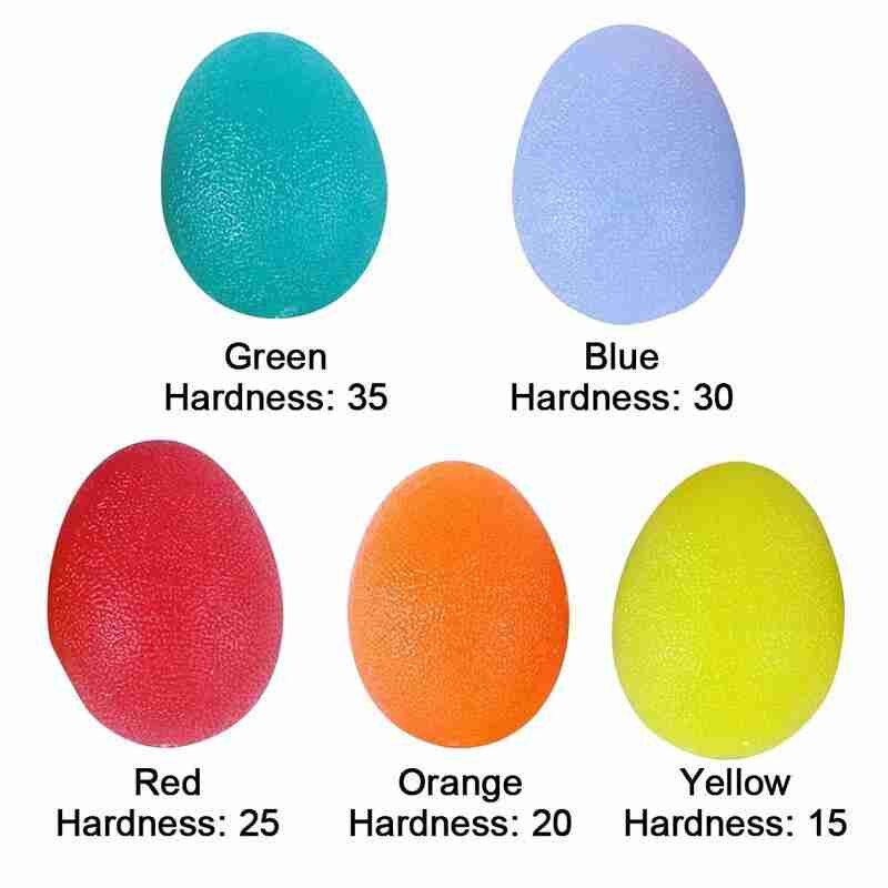 Ei-vormige siliconen grip stressverlichtende bal hand vingerversterker weerstanden fitness zacht voor hand knijp training bal  y4 z 0