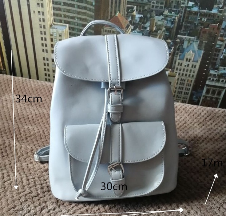 Miyahouse PU Leather Backpacks Trendy Female Drawstring Travel Bags Retro School Bags Women Rucksack Mochila