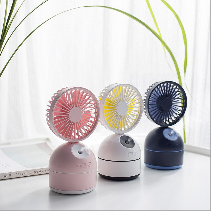 Ventilator luftfugter 2- i -1 mini bil kontor luftrenser usb lade ventilator luftfugter