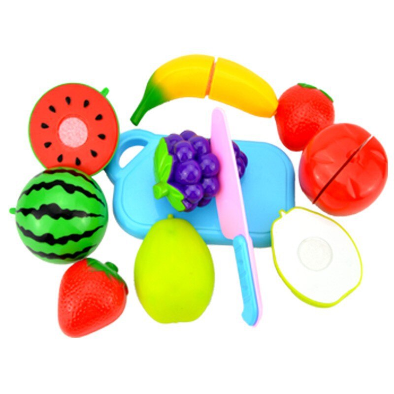 Taglio di plastica Verdure Frutta Cibo Finta Giochi Per Bambini Bambino Precoce Educativi Cucina Giocattolo Divertente I Bambini In Età Prescolare 1 Set: 6