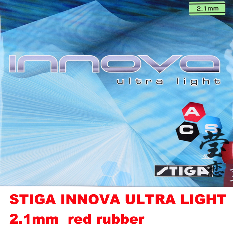 Original STIGA INNVOA ULTRA LIGHT table tennis rubber with thick sponge racquet sports stiga table tennis rackets: 2.1mm red