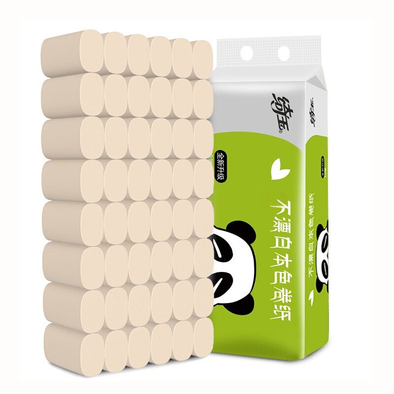 Papier hygiénique 10 rouleaux 4 plis doux ménage papier hygiénique tissu naturel pâte papier rouleaux forte Absorption d'eau dissolution rapide