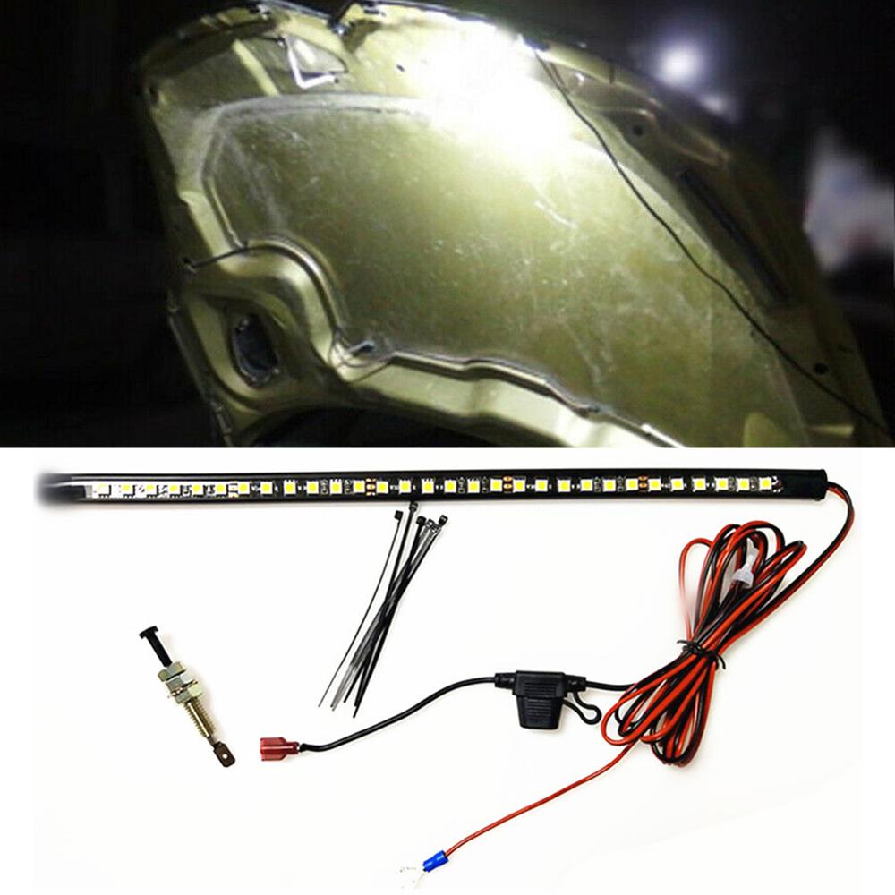 Voiture lumière Led s voiture entretien lampe travail lumière blanc sous le capot Kit de lumière LED avec automatique marche/arrêt universel convient à tout véhicule