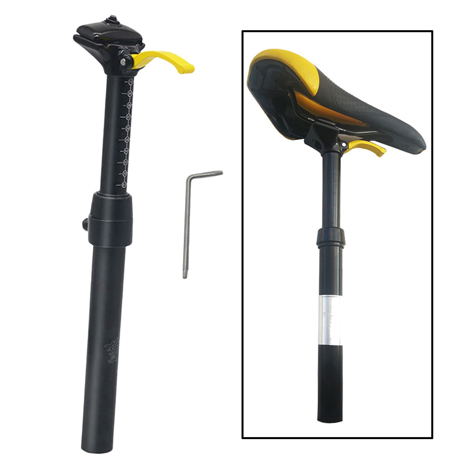 Fiets Verstelbare Zadelpen Zadelpen Zadel Pole, Kalibratie Op Oppervlak Helpt Verhogen Hoogte Van Zadel: 30.9mm