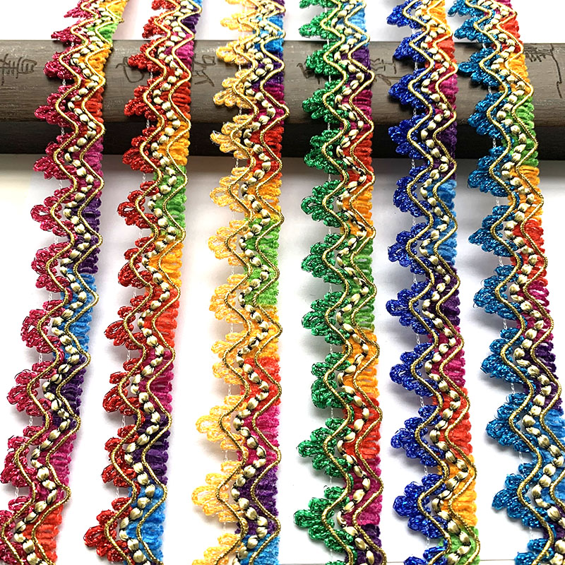 4m/13.12ft each bag golden silver lace trims big wide satin ribbons clothing curtain accessory handmade DIY sewing flower trim