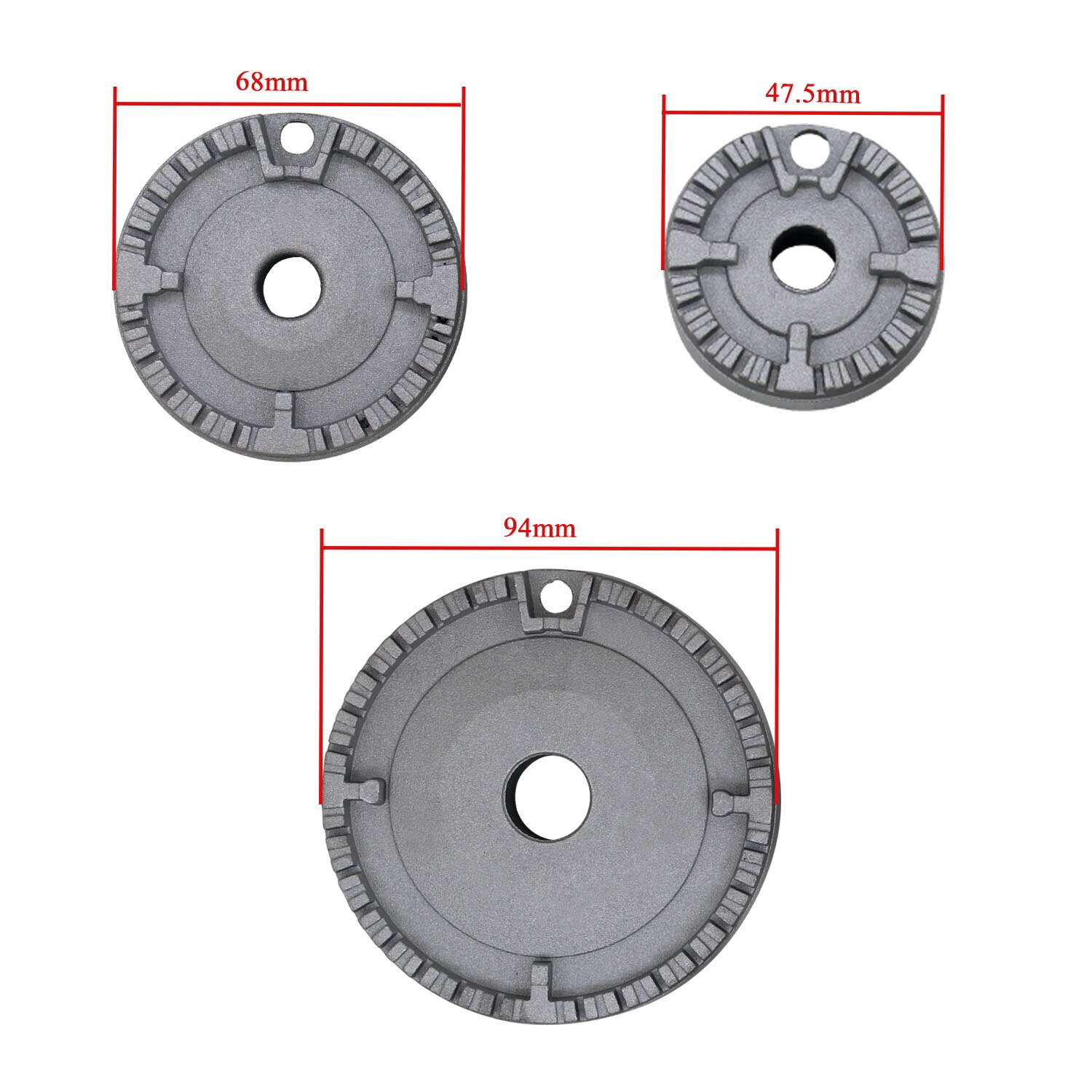 47.5 68 94mm 1 pcs Embedded Gas Stove Burner Lid Cover Household Gas Stove Accessories Kit Gas Stove Parts