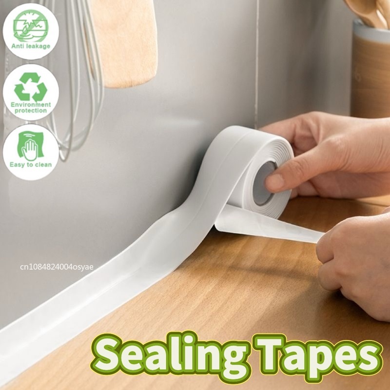 Badkamer Douche Afdichtingstape PVC Afdichtstrip Kalefateren Strip Tape Zelfklevende Waterdichte Muursticker voor Aanrecht Randtape