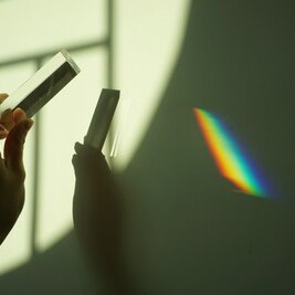 25*25*80Mm Crystal Glass Triple Driehoekig Gelijkzijdige Prisma Natuurkunde Teach Licht Spectrum