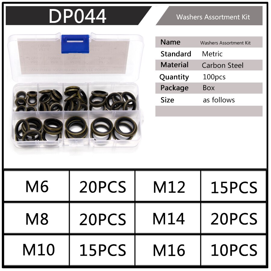 100 stücke-162 stücke Hochdruck Dichtung Unterlegscheibe O-Ring Buchse M6 M8 M10 M12 M14 M16 m18 M20 M22 M24 M27 M30 Dichtung Ersatz Bausatz S27: M616DP044 x1