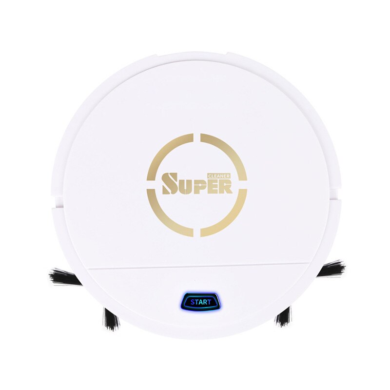 Robot Vacuum Cleaner Robot mop cordless vacuum cleaner Fully Automatic USB Charging wireless Portable vacuum cleaner robot: White