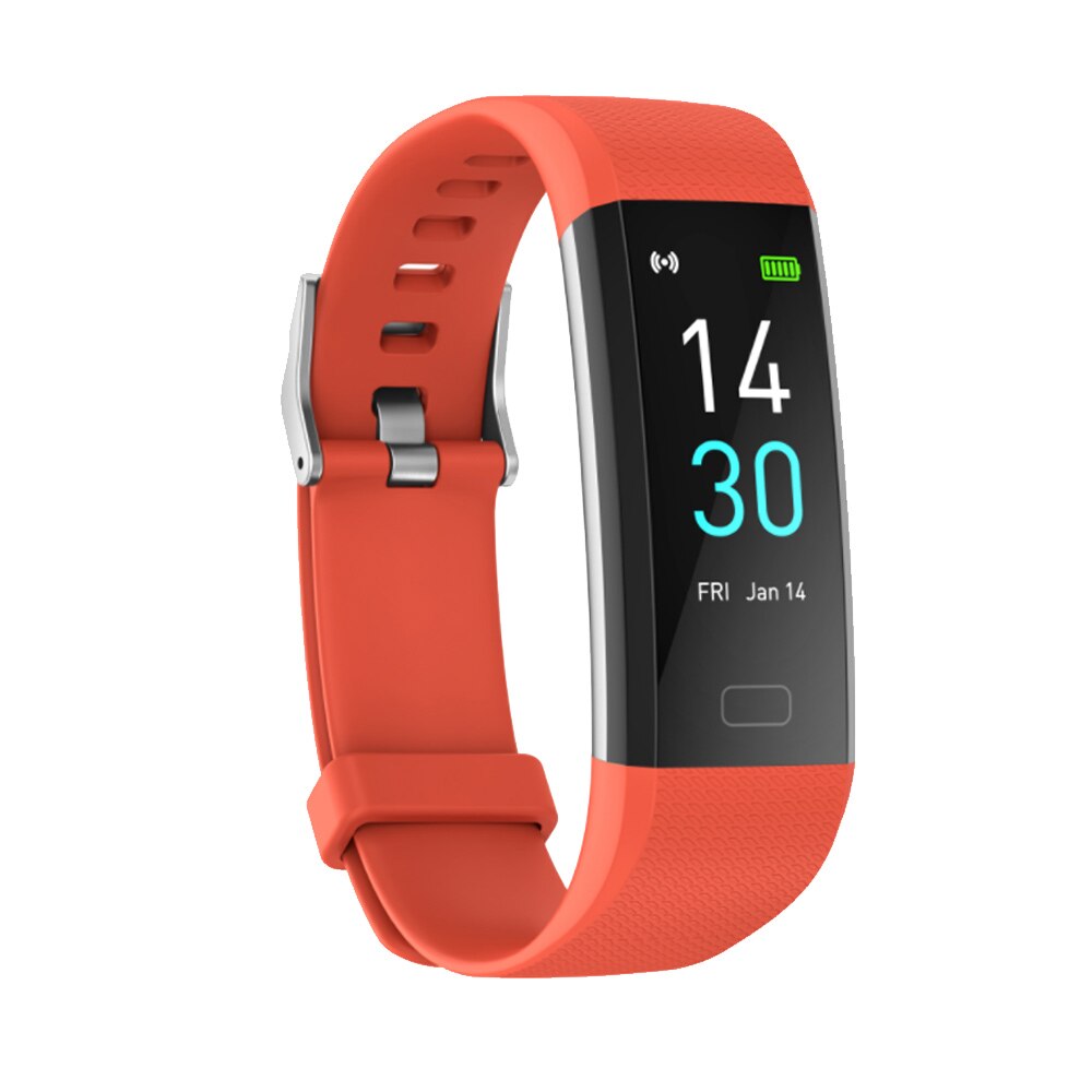 Waterproof Smart Pedometers Watch Bracelet Wristband Blood Pressure Measurement Fitness Tracker Camera control Pedometer: orange