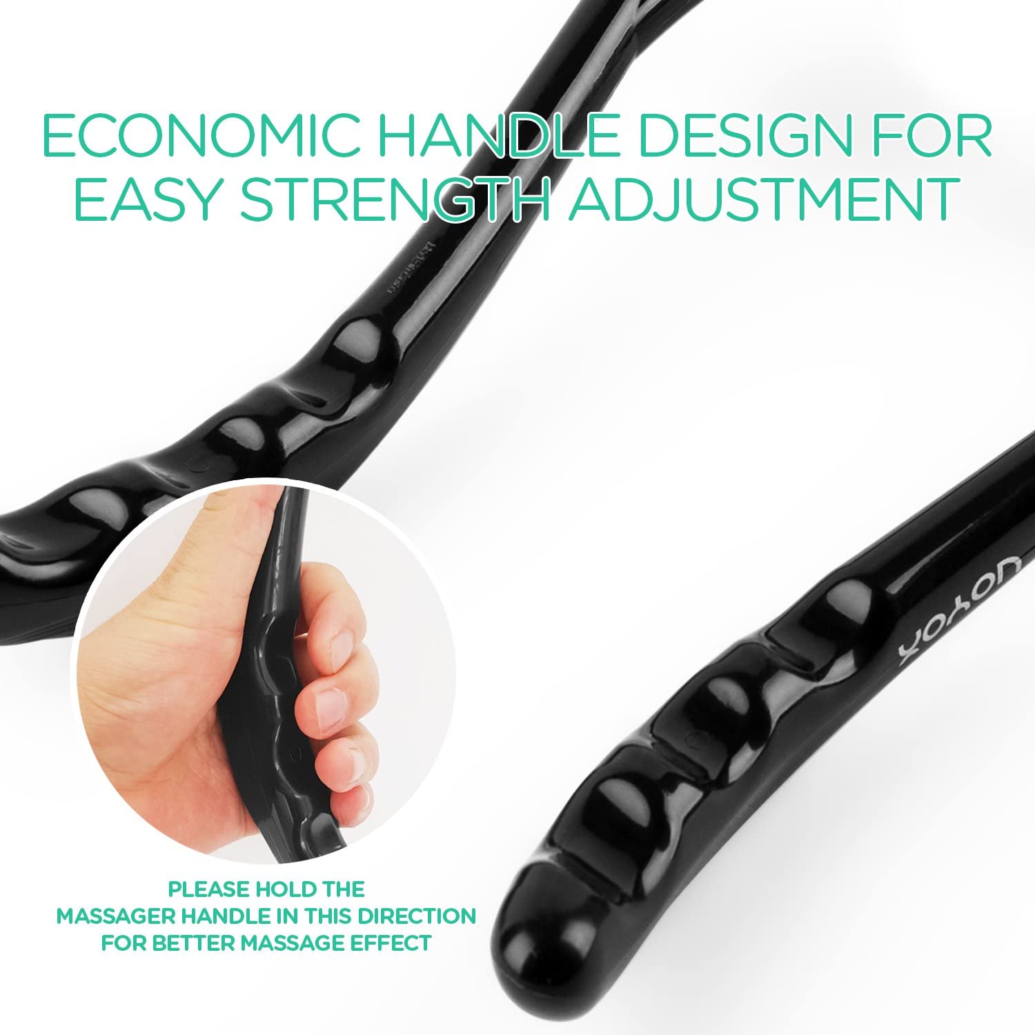 Neck Massager Shiatsu Deep Tissue Dual Trigger Point Shoulder Massager,Ergonomic Handle ,Lightweight &amp; Portable