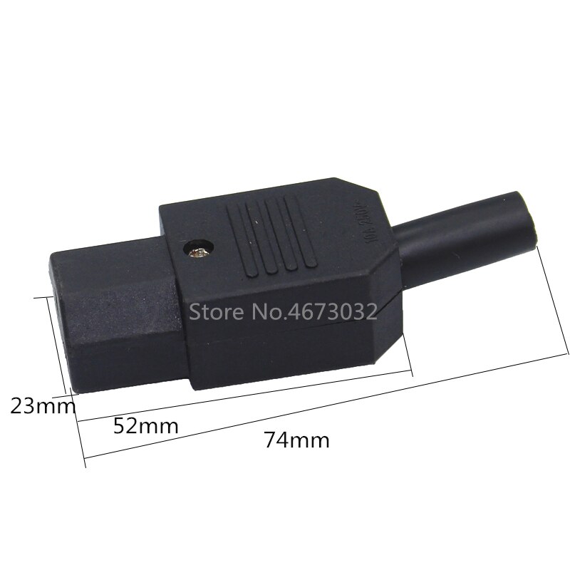 1 stk 250 vak 3 pin iec 320 c14 inngangskontakt plugg stikkontakt med rød lampe vippebryter 10a sikring holder stikkontakt: Oransje