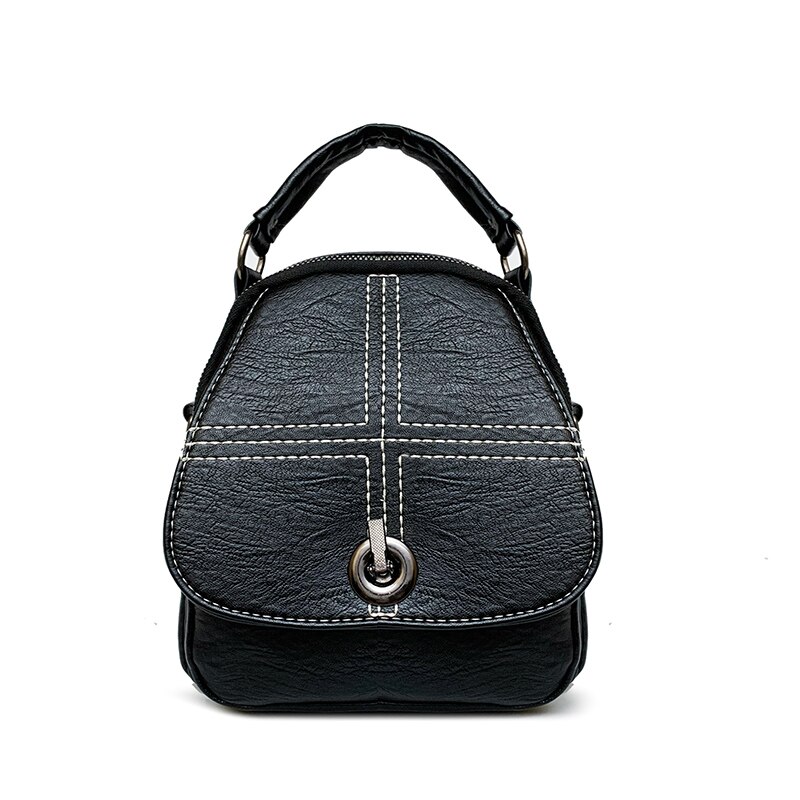 NICOLE & DORIS Dameshandtas met gebogen handgreep, elegante PU-lederen