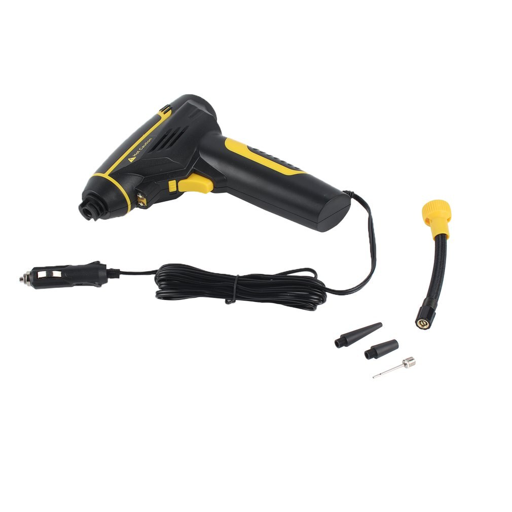 Portable Handled Digital Air Compressor Pump USB Rechargable Car Air Compressor: With wire
