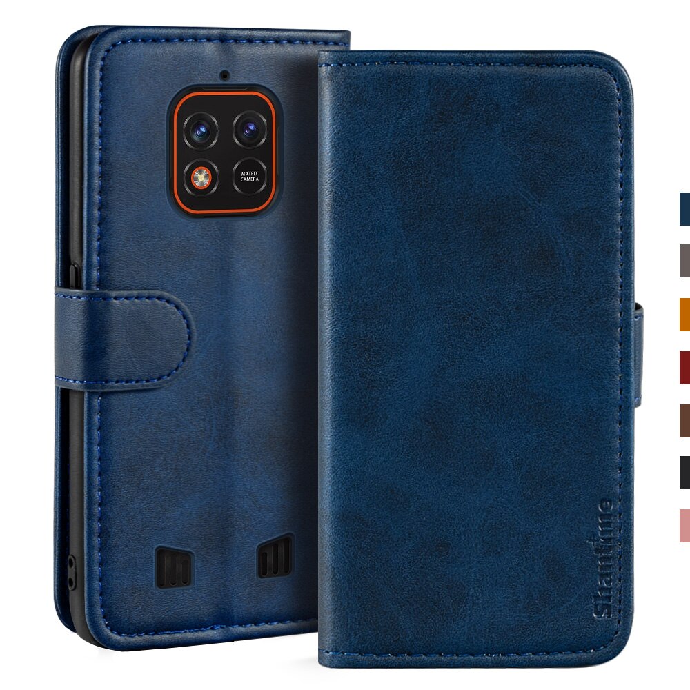 Case Voor Oukitel WP18 Case Magnetische Wallet Leather Cover Voor Oukitel WP18 Stand Coque Telefoon Gevallen: Blue