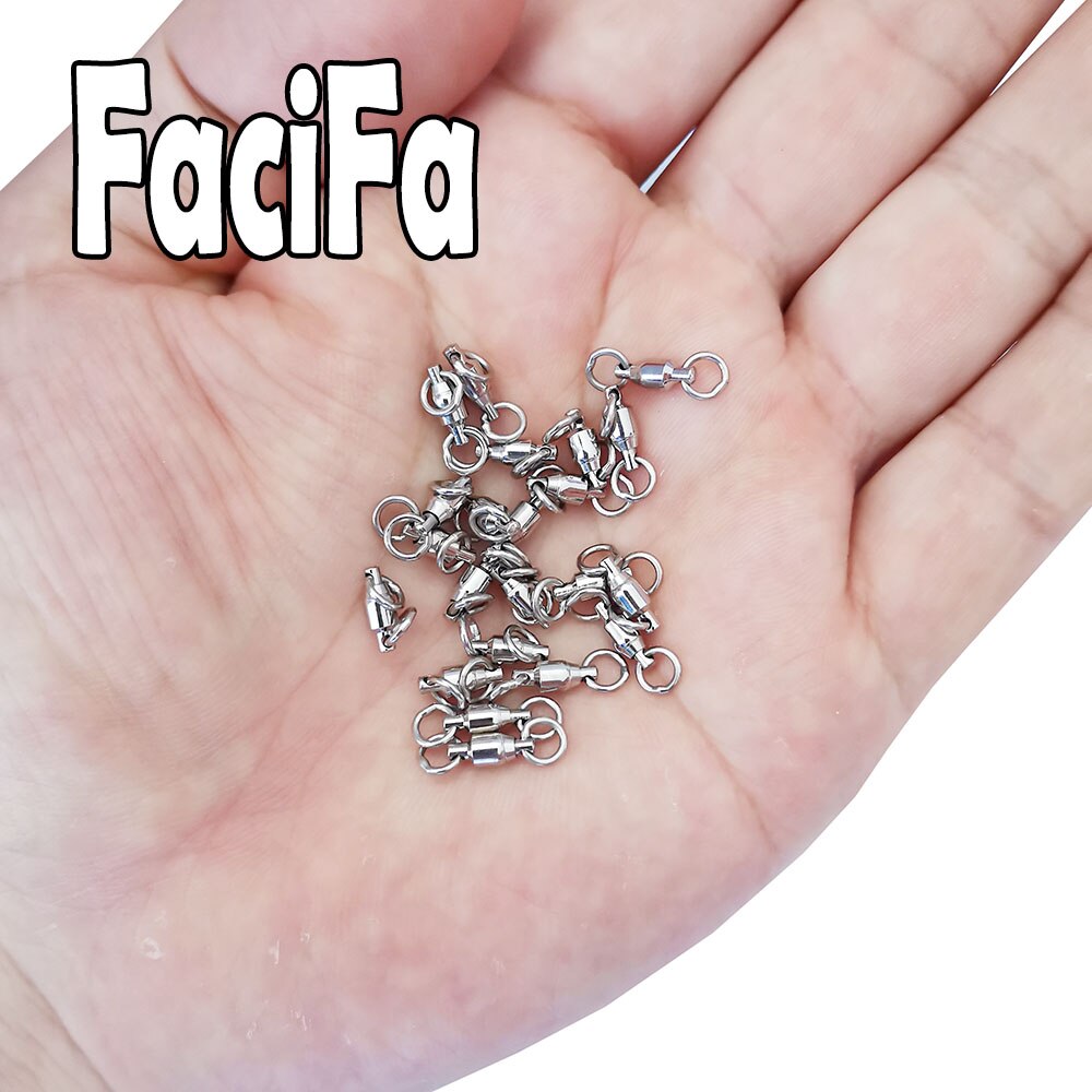 10 sztuk Heavy Duty łożyska obrotowe złącze wędkarskie ze stali nierdzewnej kulka stalowa połączenie obrotowe stałe pierścień akcesoria hak