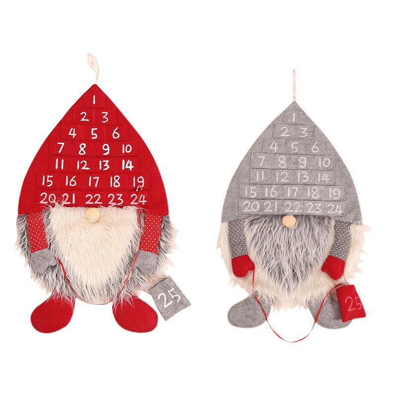 Julepynt til hjemmet jul tegneserie skov mennesker vægkalender adventskalendere julekalender vægvedhæng