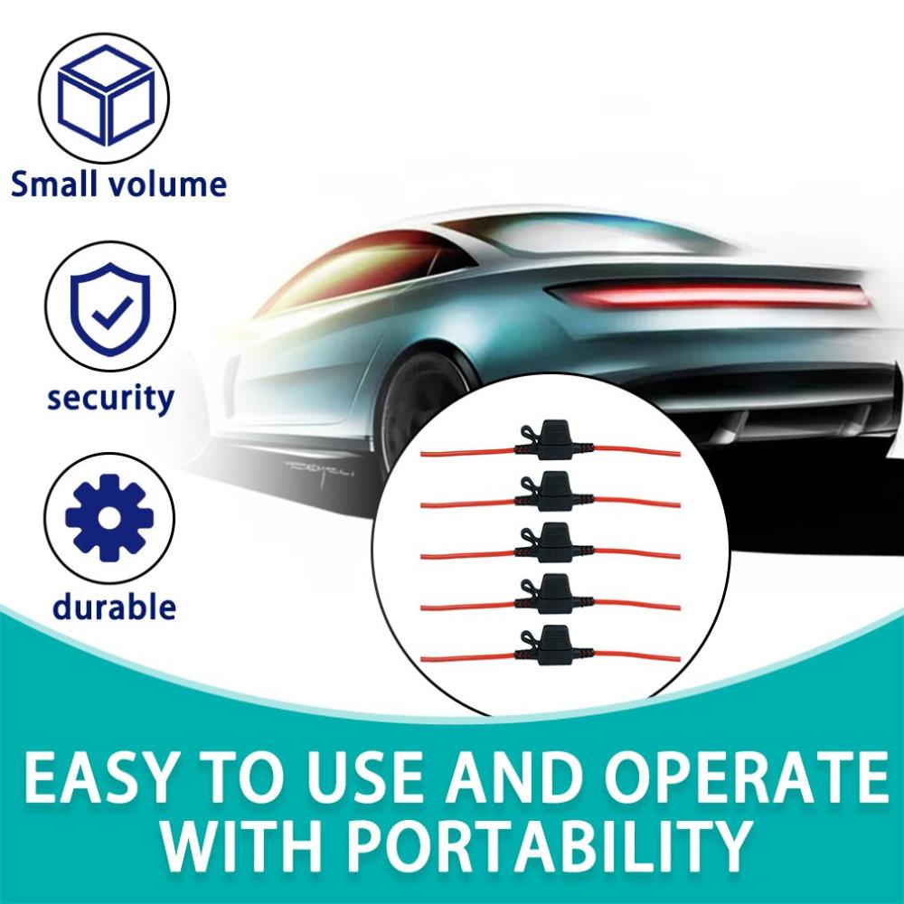 5 x porte-fusible en ligne Mini lame résistant aux éclaboussures pour voiture fusibles 12V 20A