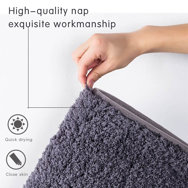 Home Bath Mat Non-Slip Bathroom Carpet Rectangle Washable Mats Microfiber Home Carpets kitchen Toilet Floor Decor