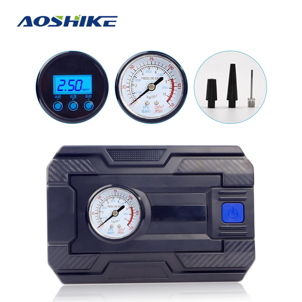 Aoshike Digitale Tire Inflator Dc 12 V Auto Draagbare Luchtcompressor Pomp 150 Psi Auto Luchtcompressor Voor Motorfietsen Fietsen