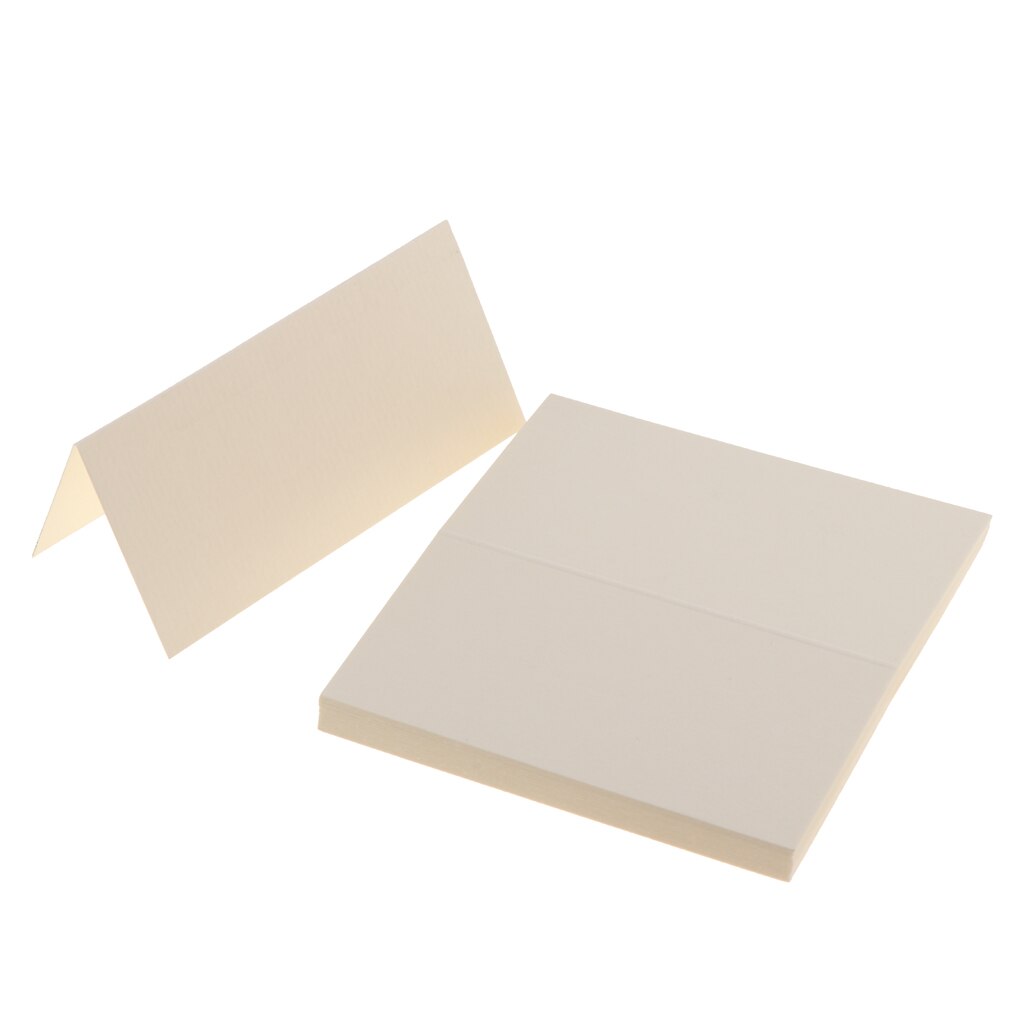 50x Blank Kraft Paper Place Name Card Rustic Wedding Table Cards Twine Bow