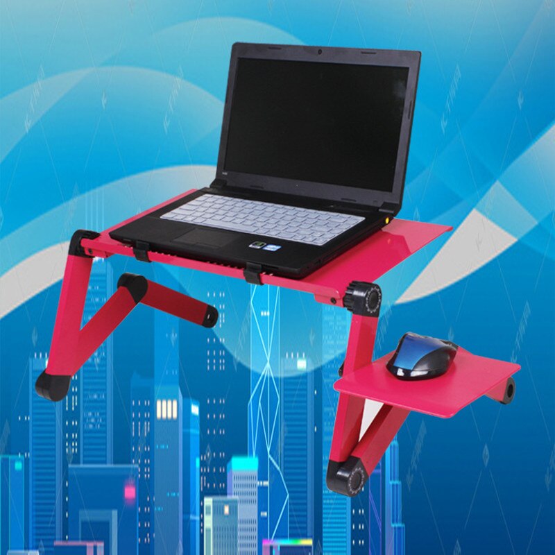 Tavolo Portatile Per Laptop Sogges - Scrivania Regolabile In Altezza (71-90 Cm) Con Ruote E Slot Per Tablet. Perfetto Per Divano E Letto. - 2